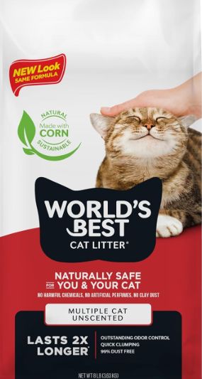 World's Best Cat Multi-Cat Clumping Unscented Red 8lb