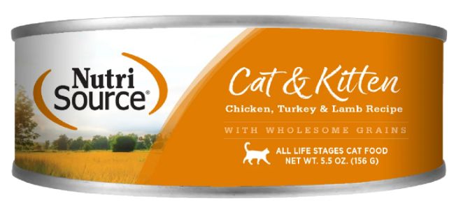 Nutrisource Cat &amp; Kitten Wet Chicken,Turkey &amp; Lamb 5.5oz