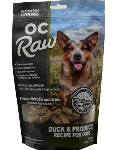 OC Raw Freeze Dried Meaty Rox Duck 5.5oz