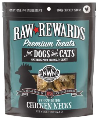 Northwest Naturals Rewards Freeze Dried Chicken Necks 4oz