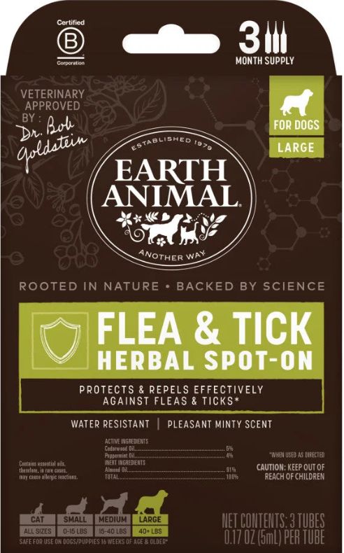 Earth Animal Flea &amp; Tick Spot On Large Dogs