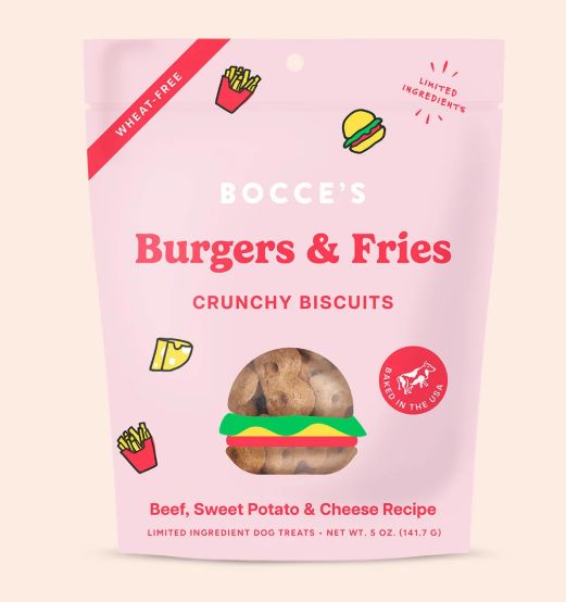 Bocce's Crunchy Biscuits Burger And Fries 5oz