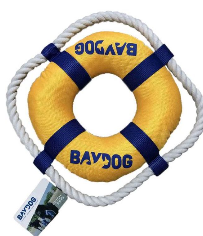 Baydog Fetch Ring Nautical Yellow