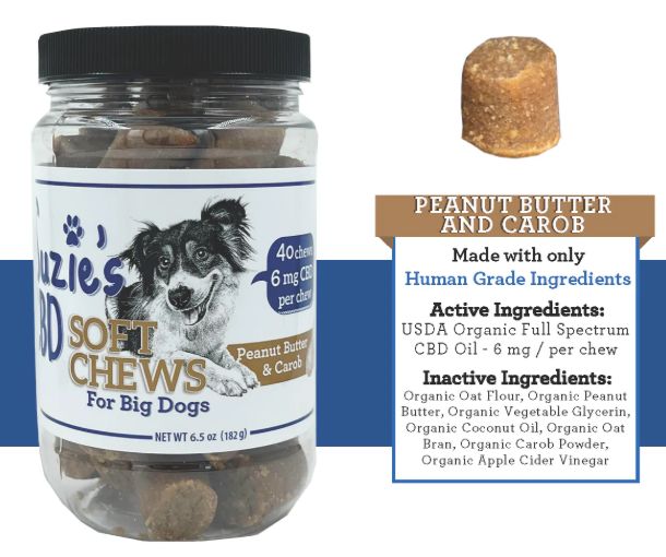 Suzie's CBD Soft Chews For Big Dogs PB 6.5oz