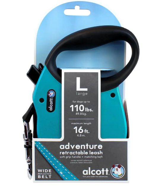 Alcott Adeventure Retractable Leash Large Blue