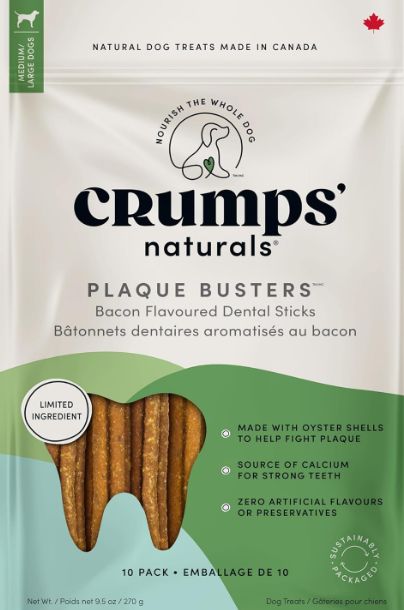 Crumps Plaque Busters Dental Sticks Bacon 30 Pack