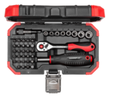 COFFRET D'EMBOUTS TOURNEVIS 1/4 AVEC CLIQUET 40 PIECES