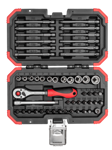 COFFRET D'EMBOUTS LONGS 1/4 51 PIECES