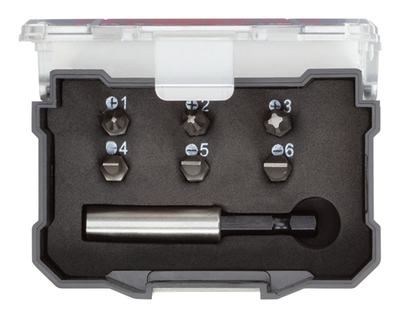 BOITE A EMBOUTS 1/4" 7 pièces PH+SL+porte-embout magnétique