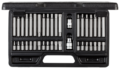 JEU D'EMBOUTS 10mm 40 pièces TX+XZN+SK