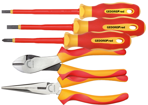 JEU D'OUTILS VDE 5 pièces 2xpliers+PH+SL