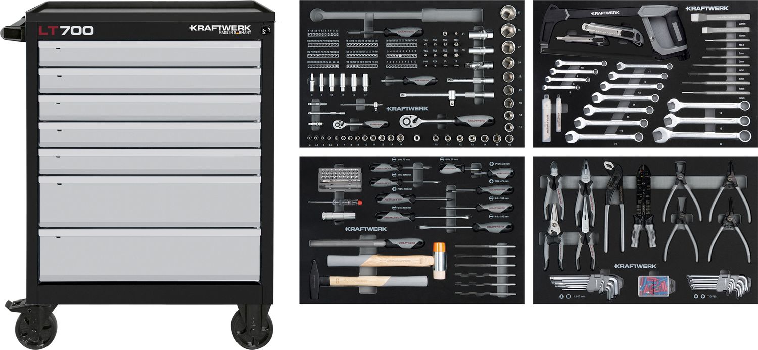 LT LINE Servante d'atelier LT700, 7 tiroirs, 337-pcs.