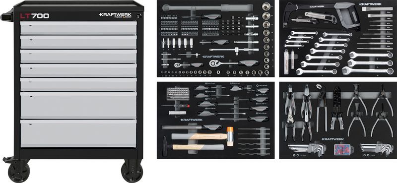 LT LINE Servante d'atelier LT700, 7 tiroirs, 337-pcs.