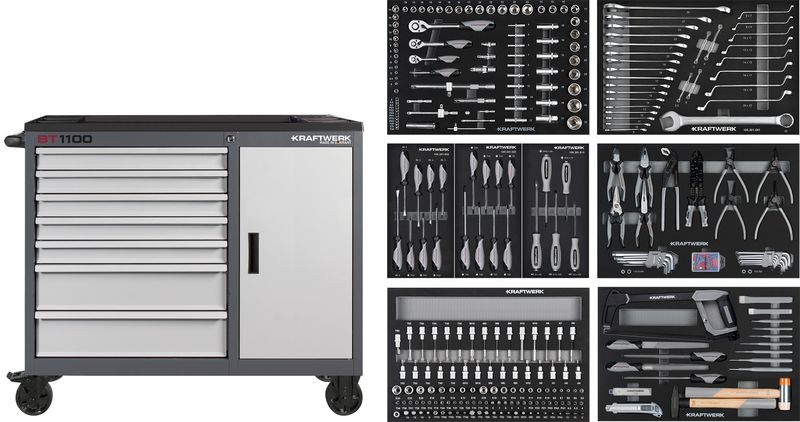 Servante d'atelier BT1100, 7 tiroirs, 300 pcs.