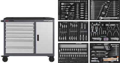 Servante d'atelier BT1100, 7 tiroirs, 300 pcs.