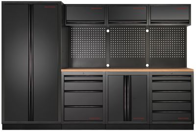 Mobilier d'atelier 4 éléments, 2-porte MOBILIO Hêtre BLK