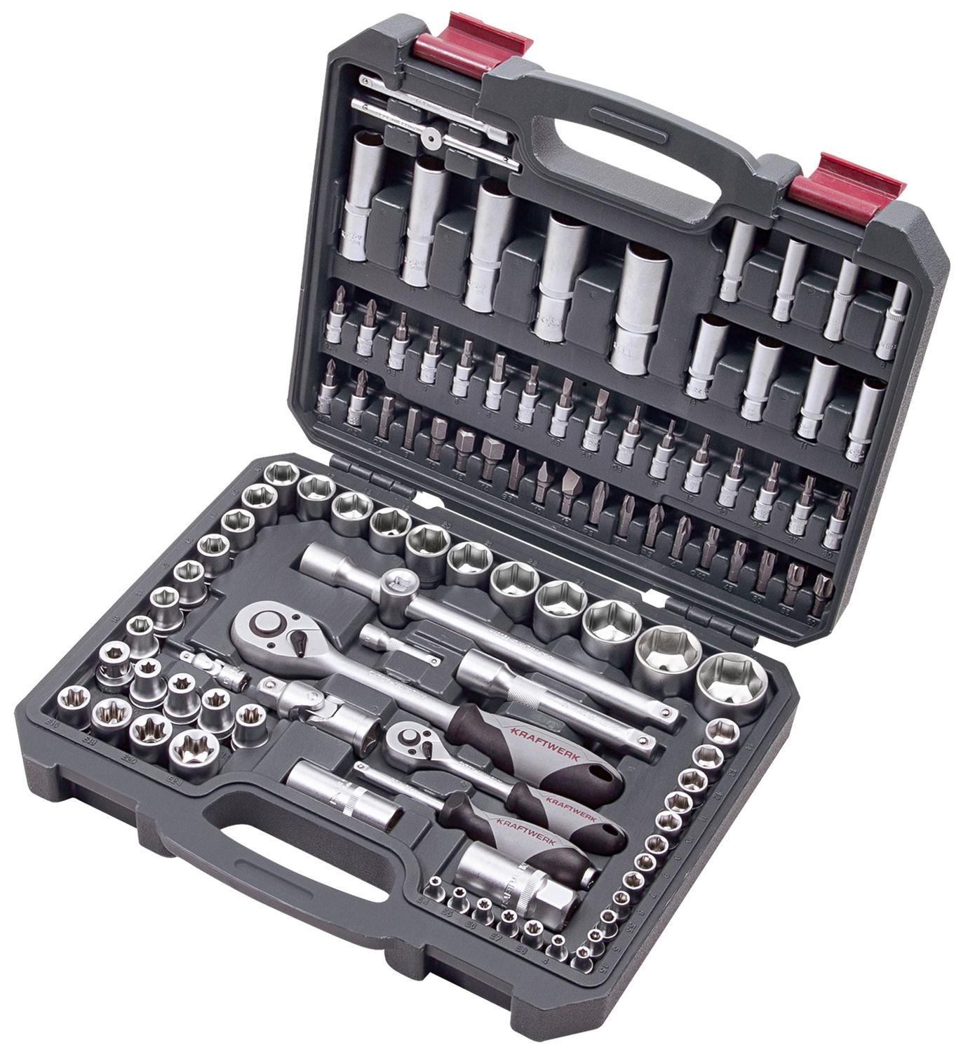 Coffret de douilles, Basic, 1/4"+1/2", 105 pcs.