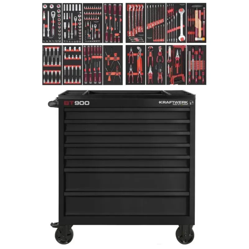 BT LINE Servante d'atelier BT900 7 tiroirs noir, 291-pcs.