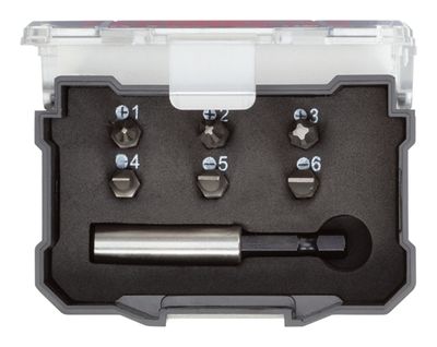 BOITE A EMBOUTS 1/4" 7 pièces PH+SL+porte-embout magnétique