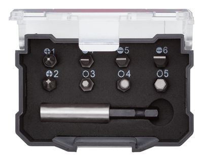 BOITES A EMBOUTS 1/4" 9 pièces PH+SL+6 bords+porte-embouts