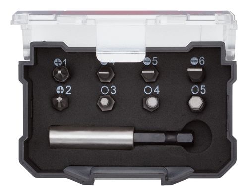 BOITES A EMBOUTS 1/4" 9 pièces PH+SL+6 bords+porte-embouts