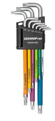 JEU DE TOURNEVIS COUDES TX AVEC CODAGE COULEUR 9PCS