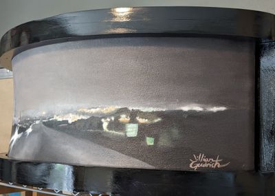 City Glow in Heavy Clouds