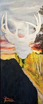 Stag for Spring &amp; Fall, Original Painting