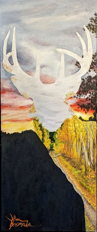 Stag for Spring &amp; Fall, Original Painting