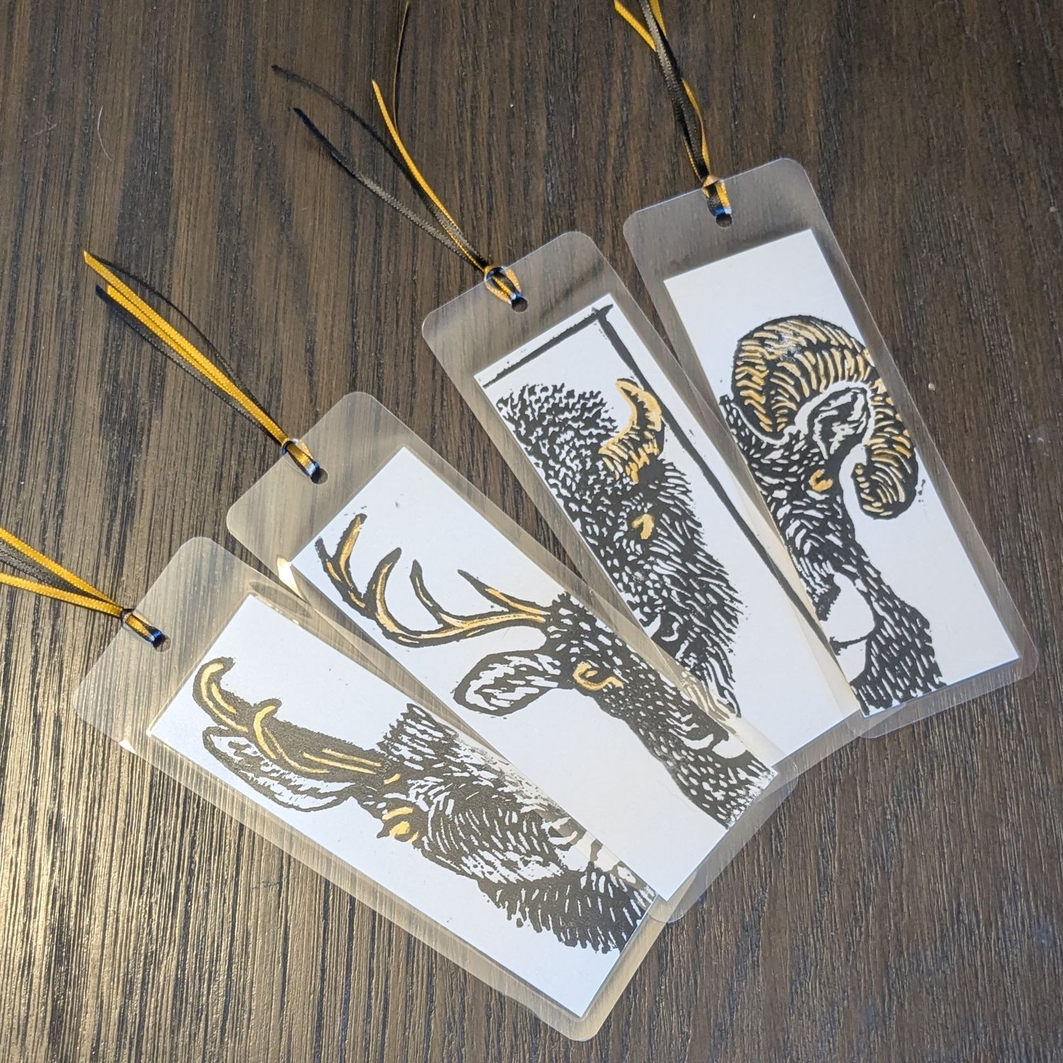 4 Pack Handprinted Bookmarks