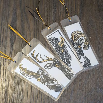 4 Pack Handprinted Bookmarks
