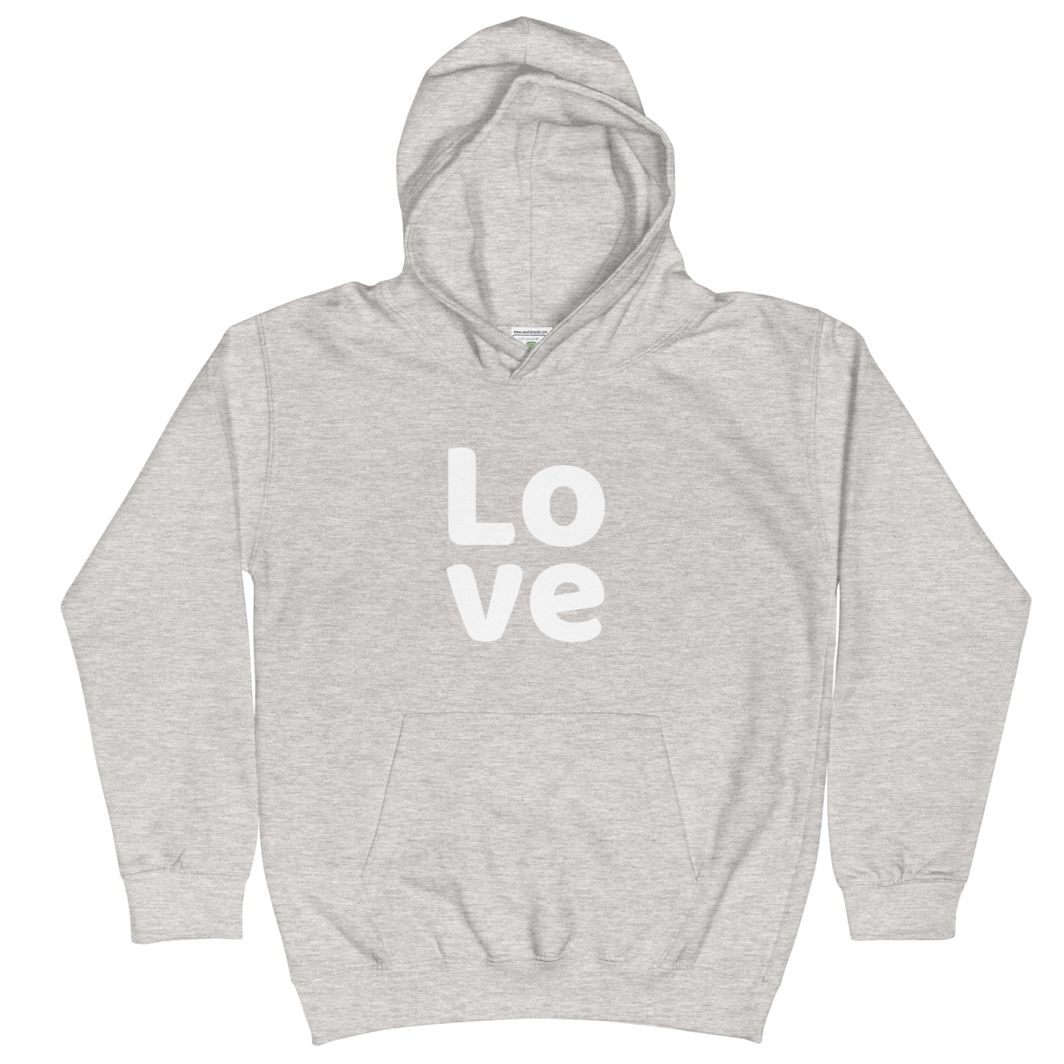 Unisex Kids GREY Hoodie LOVE