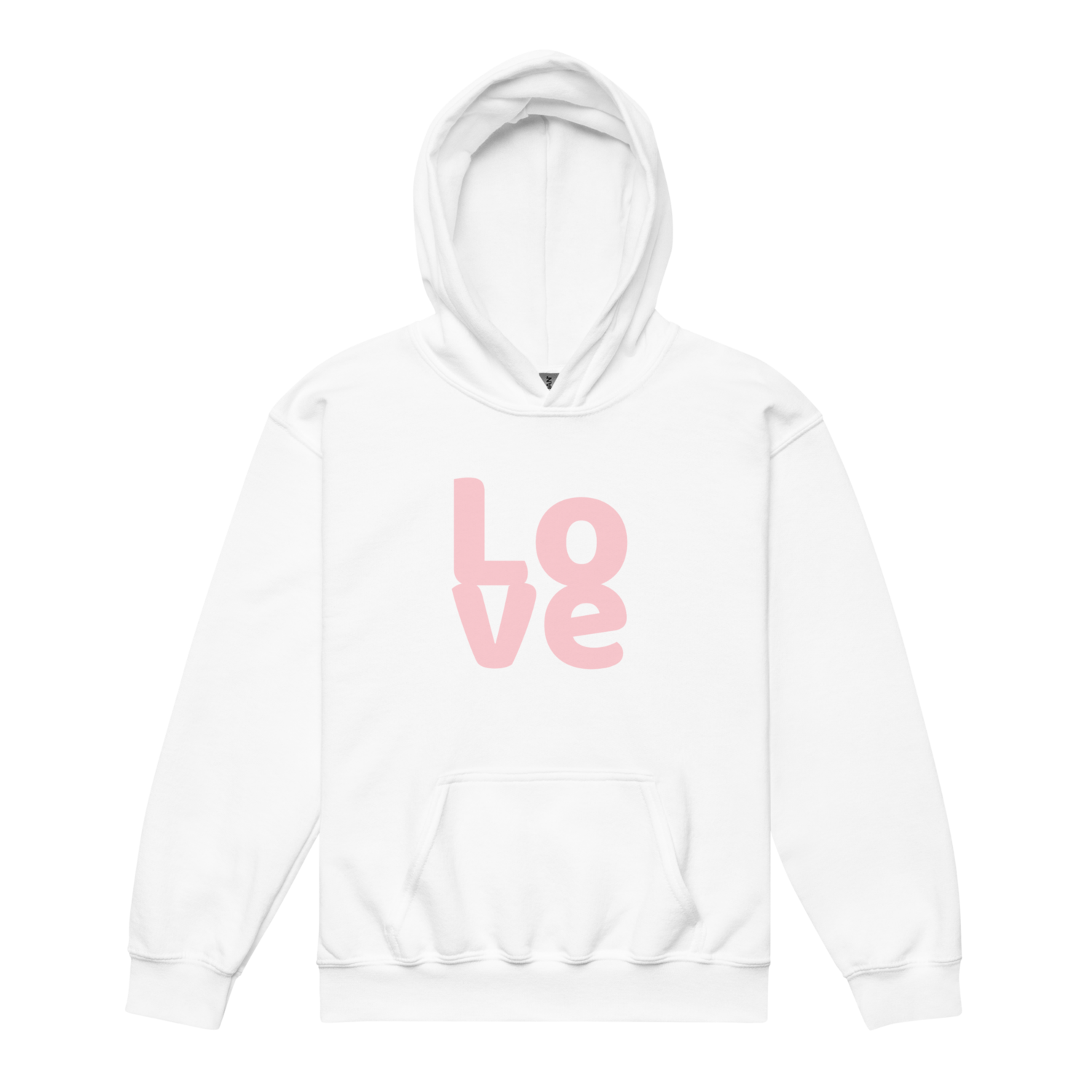 Unisex Youth White PINK LOVE