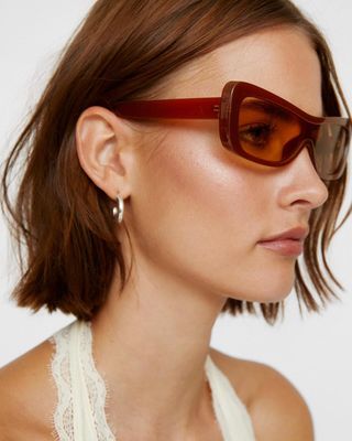 Gafas de sol de lente gruesa con lente de color ojo de gato