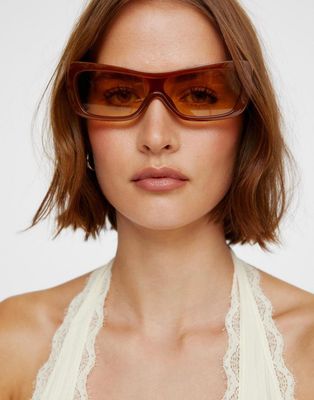 Gafas de sol de lente gruesa con lente de color ojo de gato