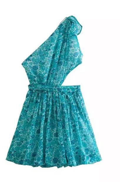 Vestido corto sin manga