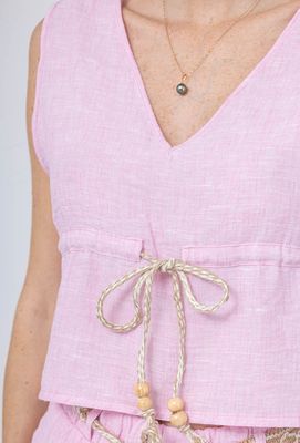 Set top y pantalón cuello V