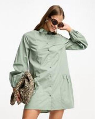 Vestido mini manga larga