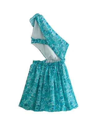 Vestido corto sin manga