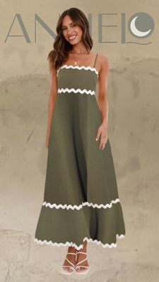 Vestido largo con detalles ondulados