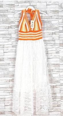 Vestido largo playero de crochet