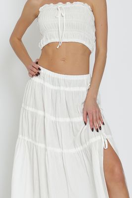 Set de falda blanca