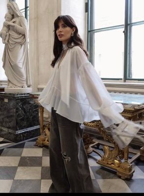 Blusa boho de lazos