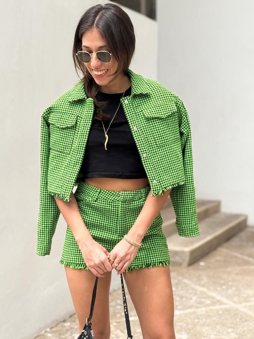 Conjunto verde de cuadros