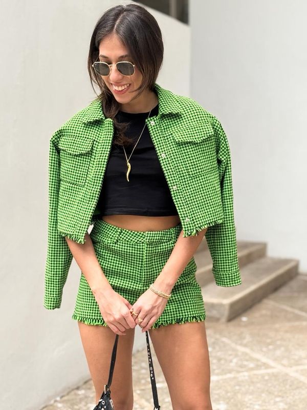 Conjunto verde de cuadros