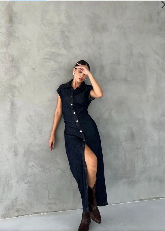 Vestido largo en denin