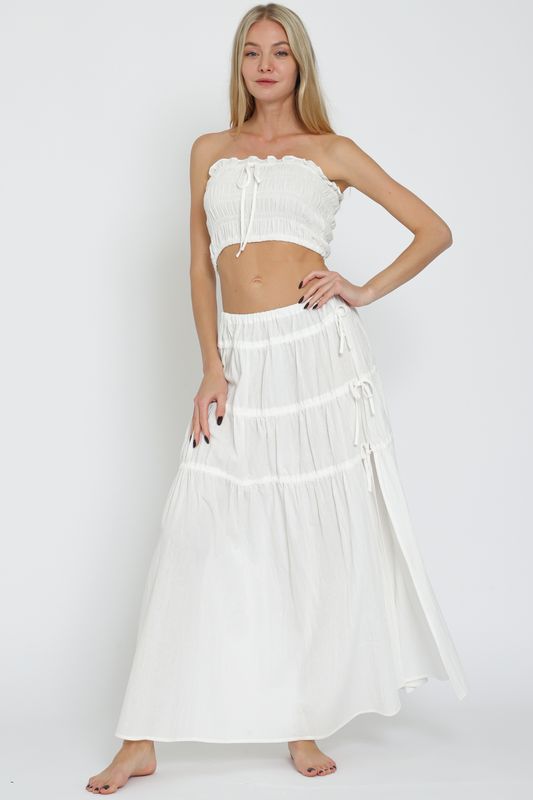 Set de falda blanca