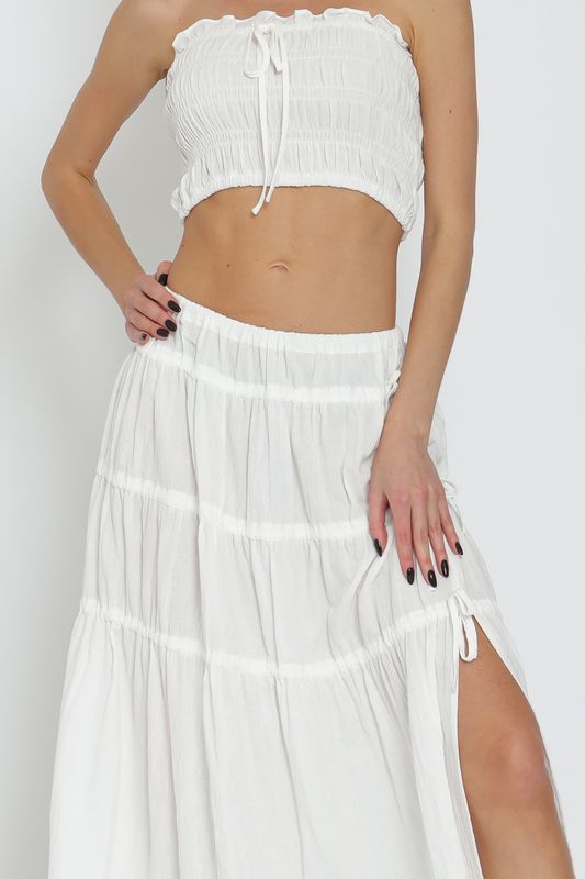 Set de falda blanca