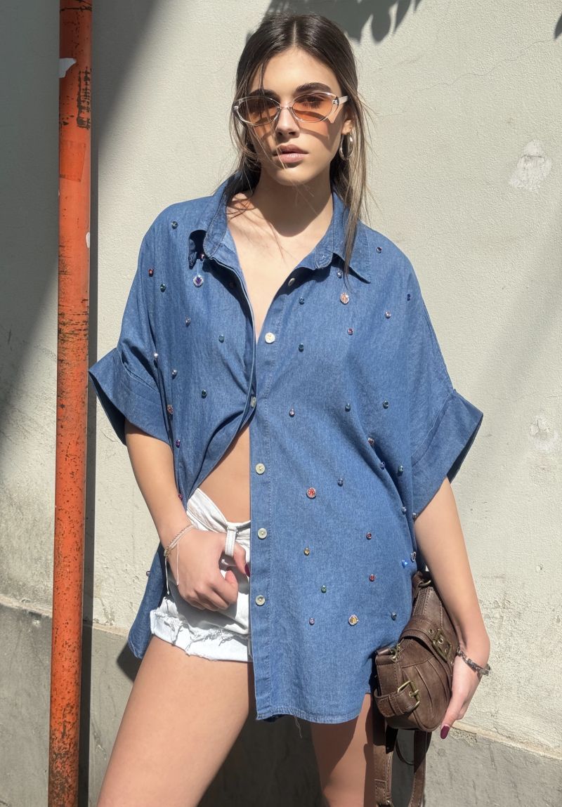 Camisa con diamantes