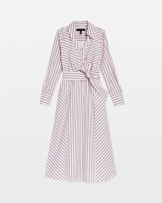 Vestido Camisero Midi Rayas Elegance